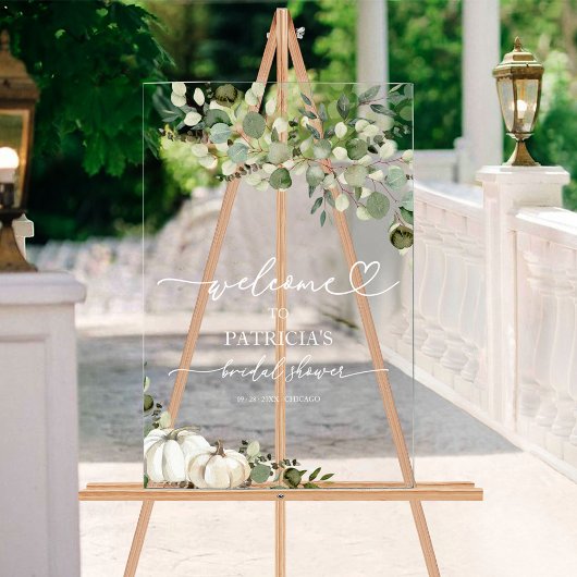 Grünen Fall Brautparty Willkommen Acrylschild