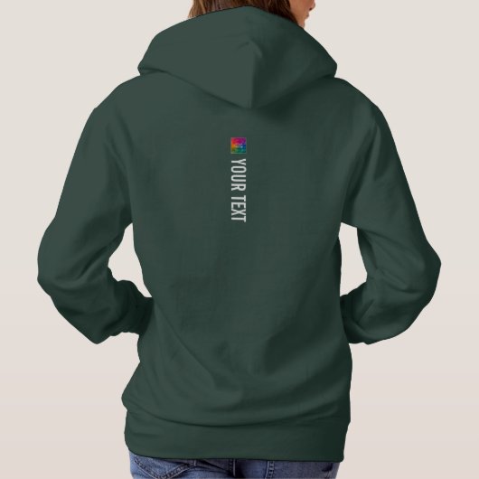 Grünen Frauenhäuser mit doppelseitiger Tendenz Hoodie (Rückseite)