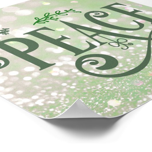 Grünen Frieden schimmern Poster (Ecke)