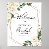 Grünen Geometrisches Brautparty Willkommenspopster Poster (Vorne)