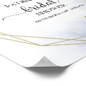 Grünen Geometrisches Brautparty Willkommenspopster Poster (Ecke)