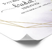 Grünen Geometrisches Brautparty Willkommenspopster Poster (Ecke)