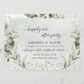 Grünen glücklich immer nach Hochzeit Empfang Invi Einladung (Vorne/Hinten)