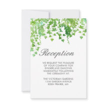 Grünen Hochzeitstisch-Info-Karte