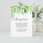 Grünen Hochzeitstisch-Info-Karte Einladung (Stehend Vorderseite)