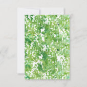 Grünen Hochzeitstisch-Info-Karte Einladung (Rückseite)
