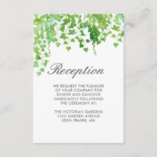 Grünen Hochzeitstisch-Info-Karte Einladung