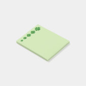 Grünen Kleeblatt-St Patrick Post-it Klebezettel (angewinkelt)