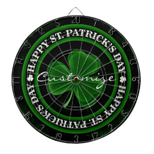 grünen Kleeblatt-St Patrick Tag Dartscheibe