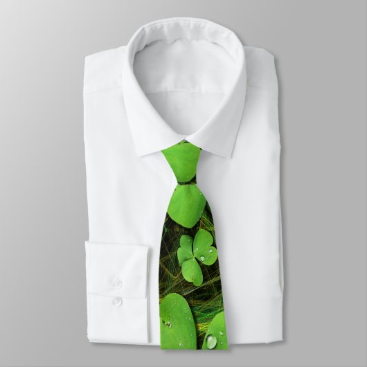 Grünen Kleeblatt-St Patrick TagesKrawatte Krawatte (Gebunden)