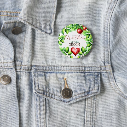 Grünen Mutter des Groom-Brautparty Button (Beispiel)