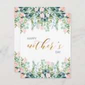 Grünen Muttertagskarte Mitteilungskarte (Vorne/Hinten)