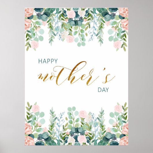 Grünen Muttertagskarte Poster (Vorne)