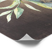 Grünen Rustikale Hochzeit Willkommen Poster (Ecke)