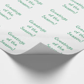 Grünen Schriftart Feiertage der Saison Geschenkpapier (Ecke)