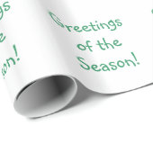 Grünen Schriftart Feiertage der Saison Geschenkpapier (Rolleneckpunkt)