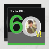 Grünen Sie 60. großes 6-Oh! Einladung (Vorne/Hinten)