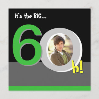 Grünen Sie 60. großes 6-Oh! Einladung