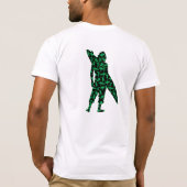 Grünen Sie auf Schwarzem - Munkey T-Shirt (Rückseite)