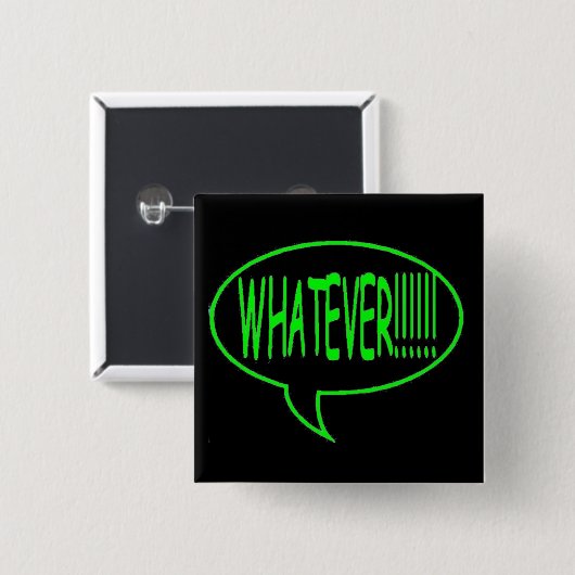 Grünen Sie, was Sprache-Blase Button (Vorne & Hinten)