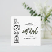 Grünen Tag des Vaters vom Katzenpurfekt Karte (Stehend Vorderseite)