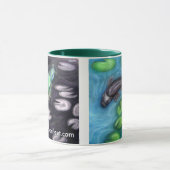 Grünen und schwarzen Kois Tasse (Zentrum)