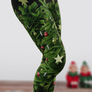Grünen Weihnachtsbaum Feiertage Leggings