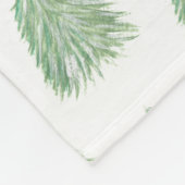 Grünen Weihnachtsbaum Muster Wasserfarbenurlaub Fleecedecke (Ecke)