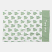 Grünen Weihnachtsbaum Muster Wasserfarbenurlaub Geschirrtuch (Horizontal)