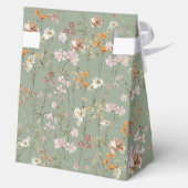 Grünen Wildblume Boho Baby im Blumengarten Geschenkschachtel (Rückseite)