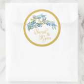 Grünen Zweig-Hochzeitsticker Runder Aufkleber (Tasche)