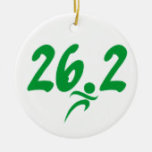 Grüner 26,2-Marathon Keramikornament (Vorne)