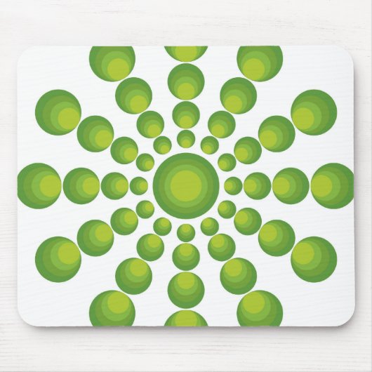 Grüner 70er Jahre-Style Mousepad (Vorne)