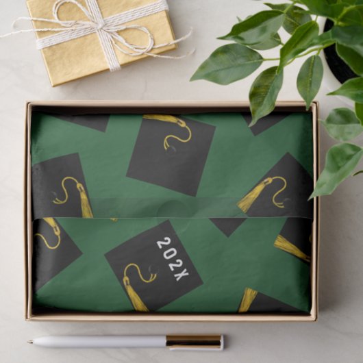 Grüner Abschluss 2025 Seidenpapier (Geschenk)