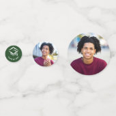 Grüner Abschluss 3 Foto Fettformatierte Skriptkast Konfetti (Rückseiten)