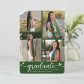 Grüner Abschluss 4 Foto Kalligrafie Herzstück Mode Ankündigung (Stehend Vorderseite)