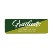 Grüner Abschluss Fett Schrift Einfache moderne Adr (Vorne)