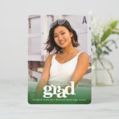 Grüner Abschluss Foto kühne moderne Typografie Ankündigung (Stehend Vorderseite)