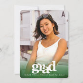 Grüner Abschluss Foto kühne moderne Typografie Ankündigung (Vorderseite)