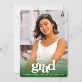 Grüner Abschluss Foto kühne moderne Typografie Ankündigung