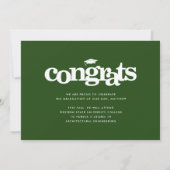 Grüner Abschluss Foto Moderne fette Typografie Ankündigung (Rückseite)