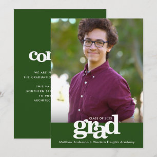 Grüner Abschluss Foto Moderne fette Typografie Ankündigung