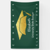 Grüner Abschluss mit moderner Goldkappe Banner (Vertikal)