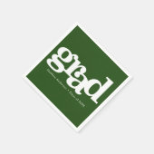 Grüner Abschluss mutige Typografie schlicht modern Serviette (Ecke)
