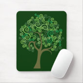 Grüner abstrakter Baum Mousepad (Mit Mouse)