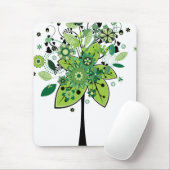Grüner abstrakter Baum Mousepad (Mit Mouse)