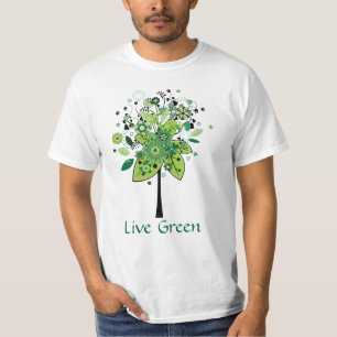 Grüner abstrakter Baum T-Shirt