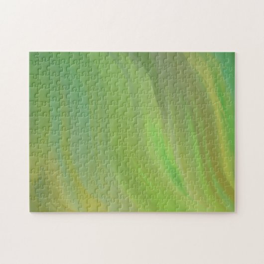 Grüner Abstrakter Brush Schlaganke Gradient Ombre Puzzle (Horizontal)