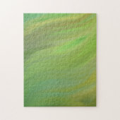 Grüner Abstrakter Brush Schlaganke Gradient Ombre Puzzle (Vertikal)