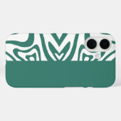 grüner abstrakter Druck mit grünem Gehäuse Case-Mate iPhone Hülle (Rückseite (Horizontal))